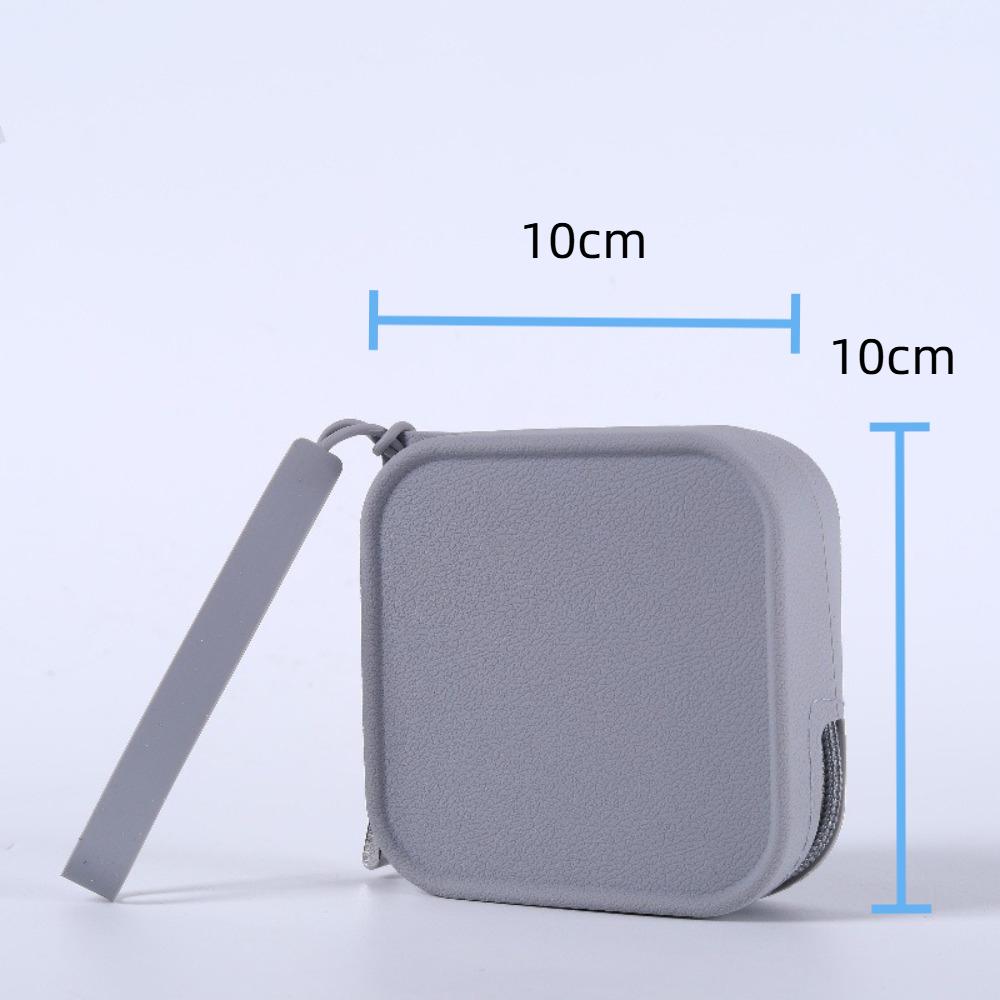 Mini Silicone Organizer Wallet Coin Purse Smooth Zipper Waterproof Travel Pouch Macaron Color Earphone Bag Students