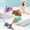 Personalized Duck Monkey Pets Plush Toy BB Sound Stuffed Animal Toys Plush Dog Corduroy Squeaky Plush Dog Toy With Rope