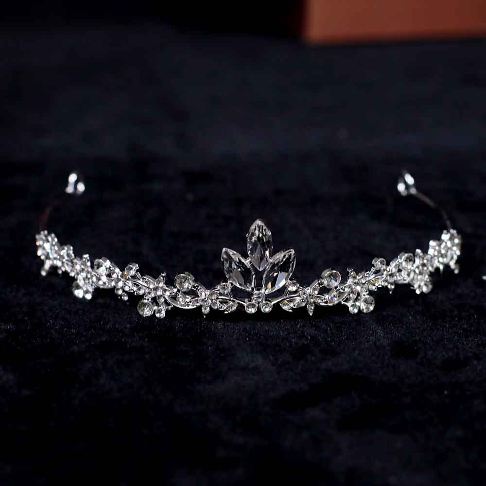 

1pc Fashion Jewelry Crown Elegant Rhinestone Headband Suitable for Parties Holidays Wearing Luxurious Bridal Hair Accessories