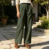 Women's High Waisted Corduroy Wide Leg Pants with a Straight for Casual Wear