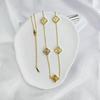 Necklaces Fashion Four-leaf Clover Necklaceelegant Double-sided Classynew Arrival5 Flower Necklacecasual