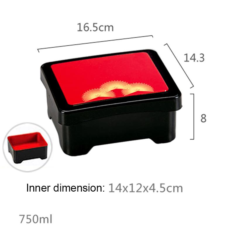 Japanese Style Bento Boxes Resin Japanese Eel Box Healthy Meal Prep Food Container Rice Sushi Catering Snack  Lunch Box With Lid