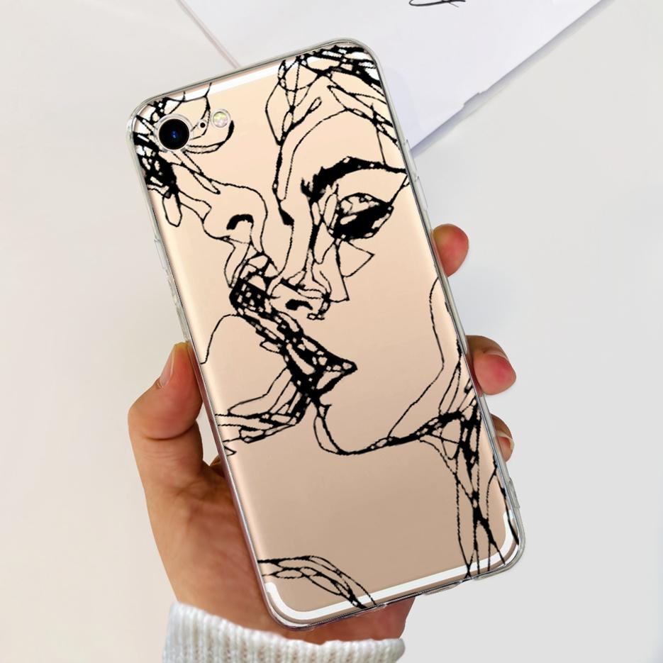 For Apple iPhone SE 2020 Case Stylish Painted Cover Soft Silicone Phone Case For iPHone SE 2022 iPhoneSE 2020 Back Covers Bumper