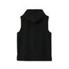 Men Sleeveless Hoodie Button Front Pullover Linen Cotton Blend Casual Vest with Kangaroo Pocket and Adjustable Drawstring Hood