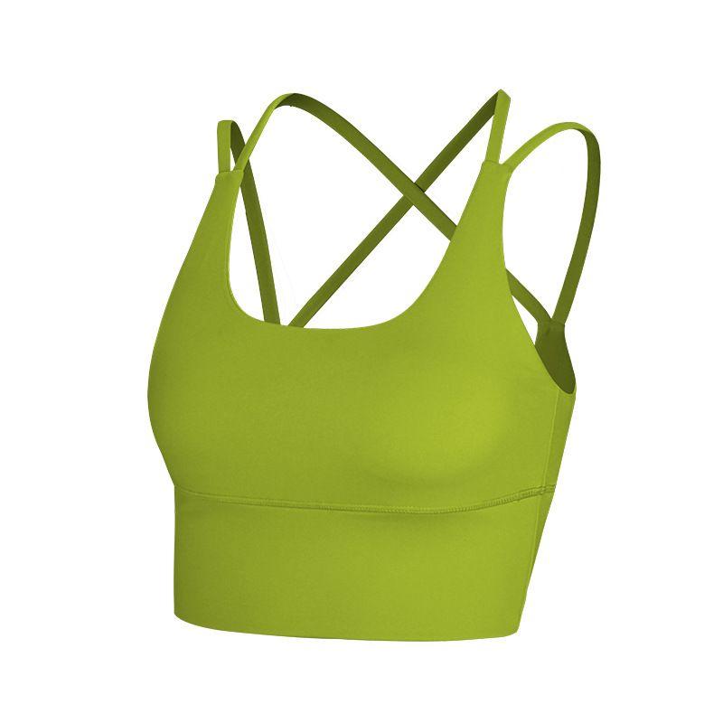 Export Soft Glutinous Yoga Straps Fitness Beauty Back Yoga Vest Sports Intimates Bubble Wrap Running Cover Supernumerary Breast Tops Women