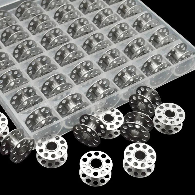 25PCS Universal Fit Sewing Machine Bobbins with Storage Holder Box for Home Handheld Machines Suitable for Beginners and Tailors