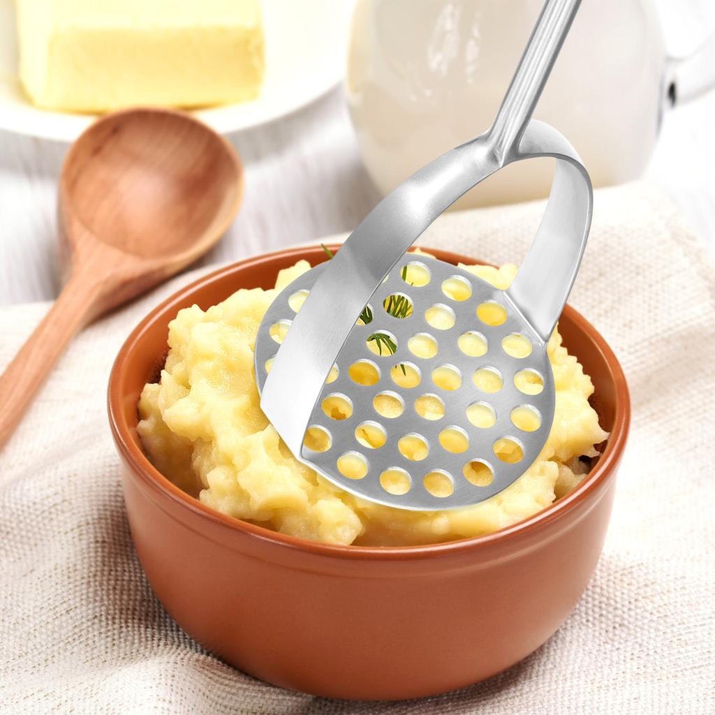 Stainless Steel Potato Masher Manual Potato Crusher Hand Pressing Tool Mashed Potatoes Vegetable Kitchen Gadgets Fruit Presser