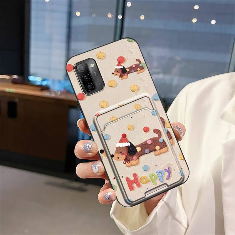 Shockproof Dirt-resistant Phone Case For Ulefone Note12P Soft case Cartoon Card slot Fashion Design Silicone TPU Cover