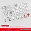 3D Stereo English Letters Metal Car Emblem with Number & Displacement Heart Decorative Sticker