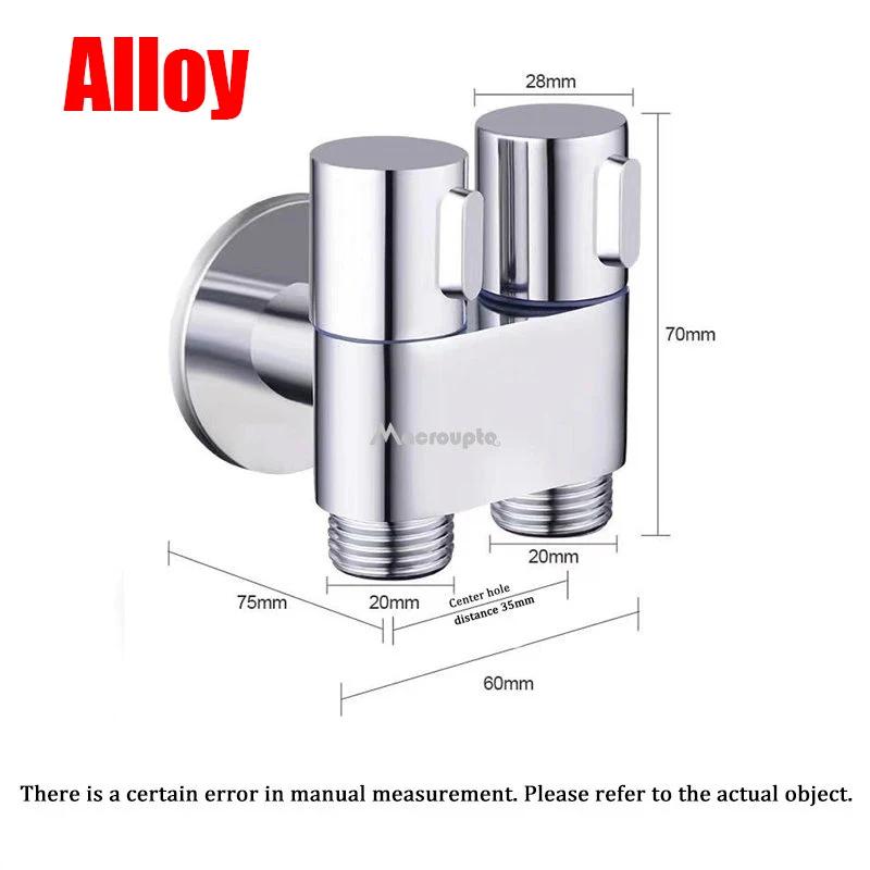 

Угловой клапан для заполнения из сплава/латуни, настенное крепление, очистка воды, туалетные принадлежности, распылитель для аксессуаров для ванной комнаты, остановка воды