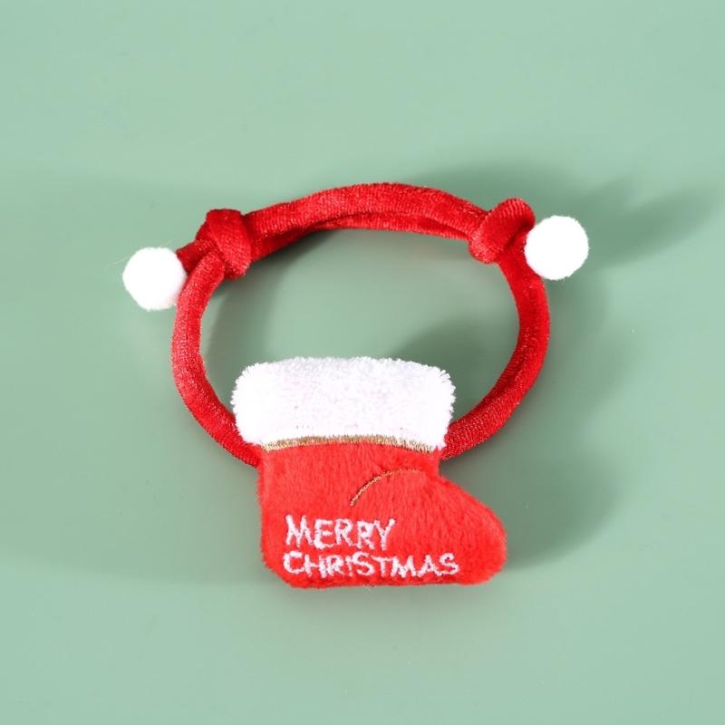 Pack of 2 Plush Pet Collars Funny Christmas Party Dogs Collar Pet Party Neckwear Cats Collar for Festival Celebration