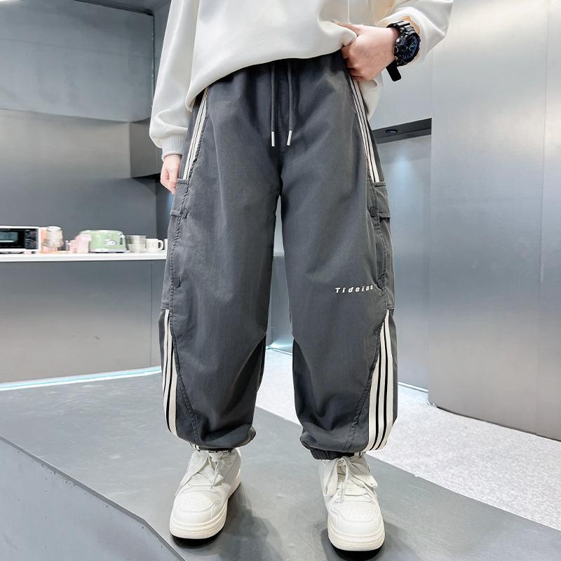 Children's Clothing, Boys' Pants, Spring and Autumn Styles, 2026 New Spring Clothing, Sports Pants, Middle-aged Children's Spring Casual Boys' Trend