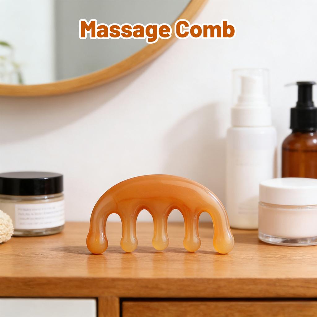 Resin Five-finger Ball Head Thickening Comb For Scalp Massage, Small Comb For Home Use, Portable,  Comb For Head Massage