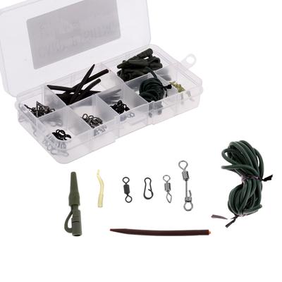 71Pcs//Set Carp Fishing Accessories Kit Swivels Snap Terminal Tackle with Box