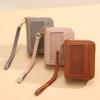 Rfid Card Holder Double Zipper Women Wallet Pu Leather Organ Card Bag Purse Large Capacity Multi-Solt Bank Card Cover Business Card Clip With Window