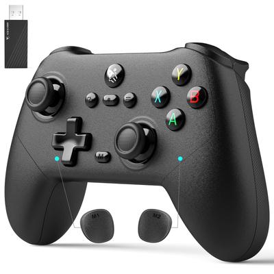 AceGamer Pluto PC Wireless Controller with TMR Hall Effect Analog No Trigger Turbo Vibration and Macro Compatible with and Steam Deck Controller, 2.4G