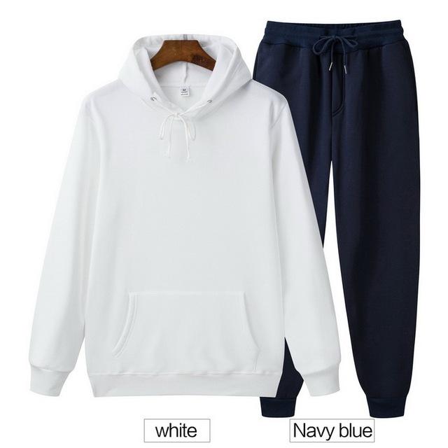 Einfarbiger Hoodie Zweiteiliges Set Kapuzenpullover Damen Hoodie Herbst Herren Hoodie + Hosen Sets