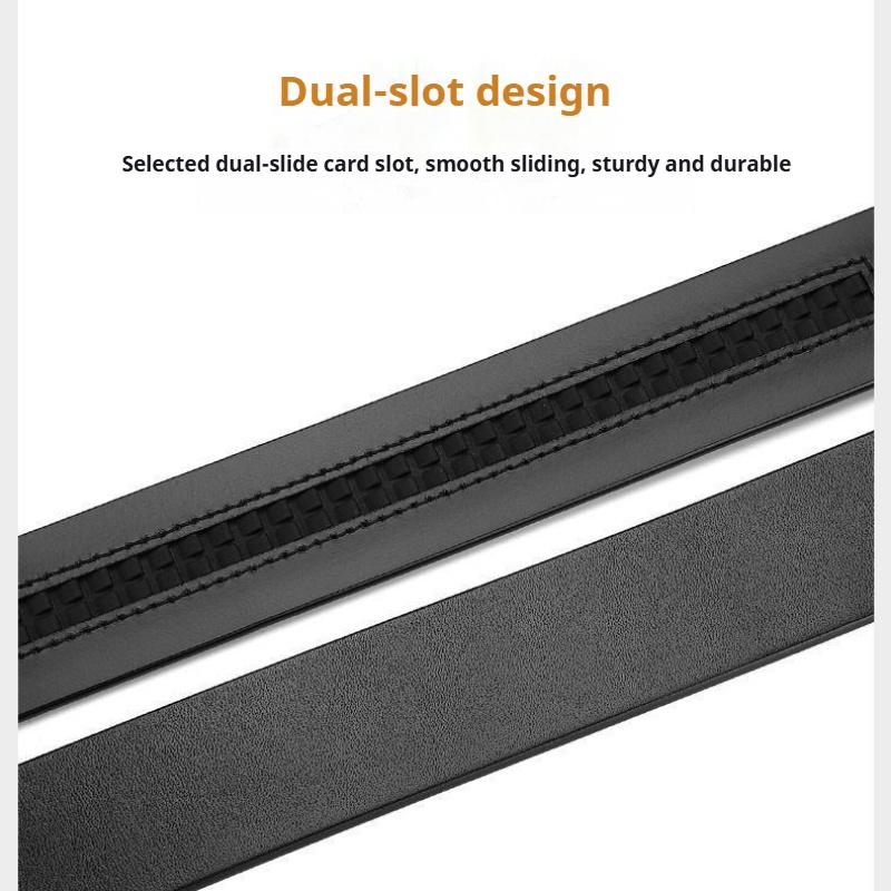 Men's Genuine Leather Belt Without Head and Buckle, Automatic Buckle, Extended Belt, Men's Belt