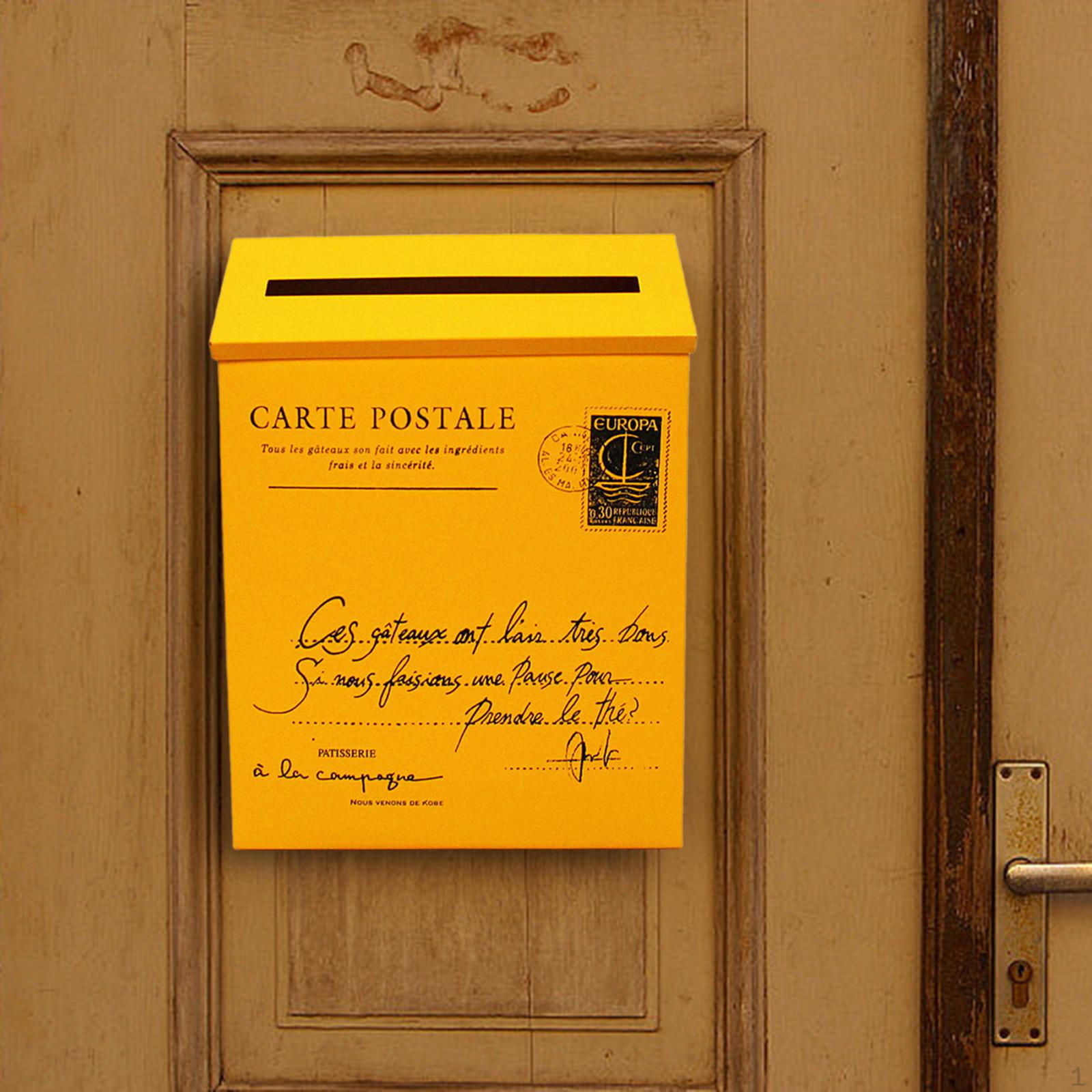 

Современный настенный почтовый ящик для стильного внешнего декора yellow