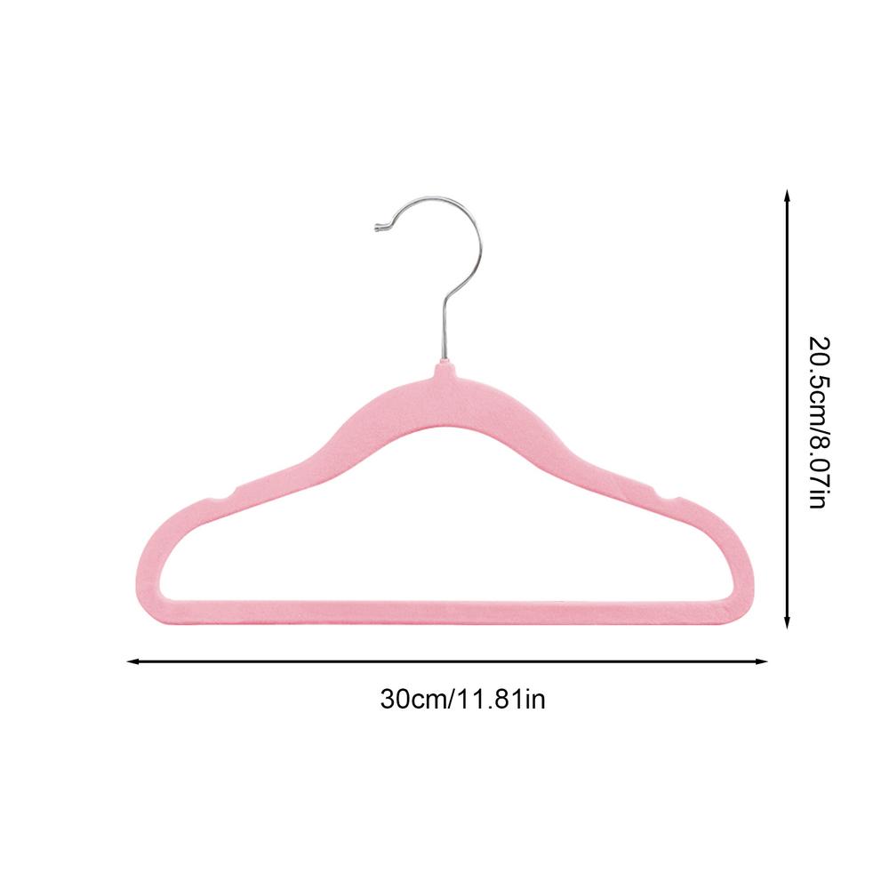 

Вешалки для детской одежды, 10 штук, 12-дюймовые вешалки для рубашек из бархата для молодежи, компактные вешалки для сушки детской одежды и брюк розовый
