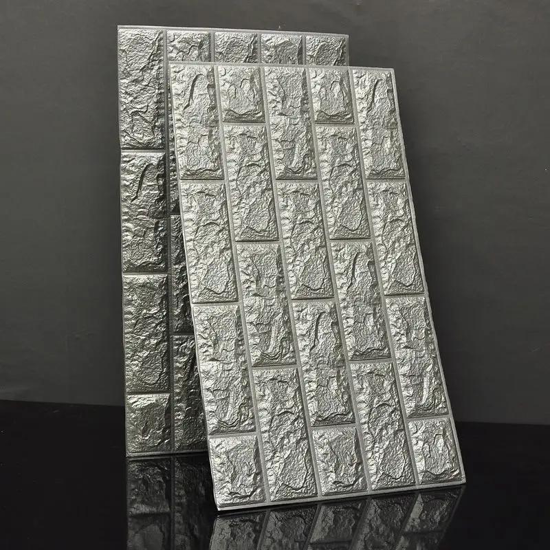 Thickened Stereoscopic Wallpaper Keep Warmer Anti-collision Stickers Moisture-proof Soft Package Wall Decorative Brick Pattern