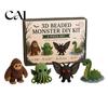 Bead Embroidery Kit 3D Beaded Animal Kit, DIY Beading for Beginners, Creative Beadwork Set Handmade Highland Cow/Butterfly/Owl Craft