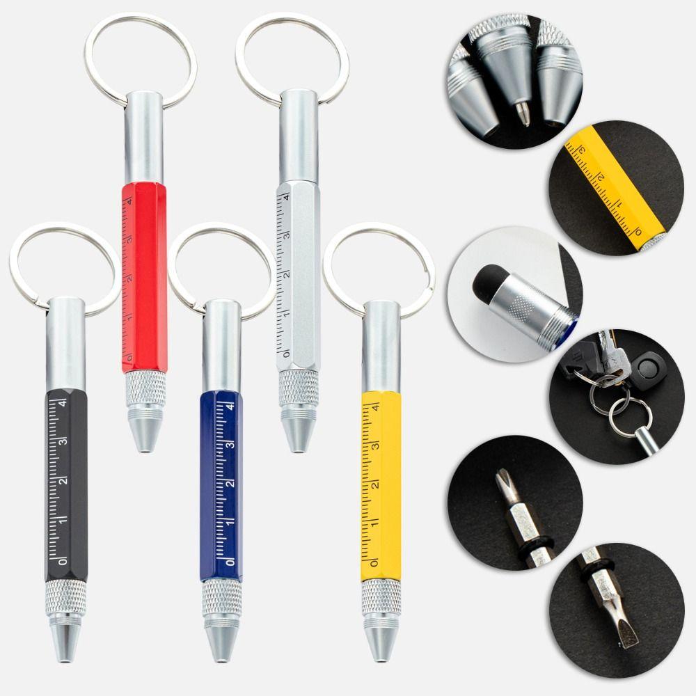 Metal Multitool Pen 6-in-1 Capacitive Pen Portable Woodworking Pen  Writing Supplies