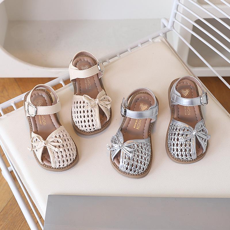 Girls' Summer 2026 Best-Selling Woven Mesh Princess Sandals