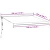Retractable Awning Anthracite & White 3.5x2.5 M Fabric & Aluminum