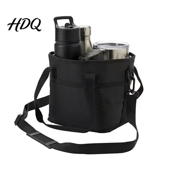 Insulated Drink Bag Carrier with Handle Strap Water Bottle Holder for Crossbody 4 Cups Detachable Divider Multi-Purpose Cooler Tote Picnic Travel