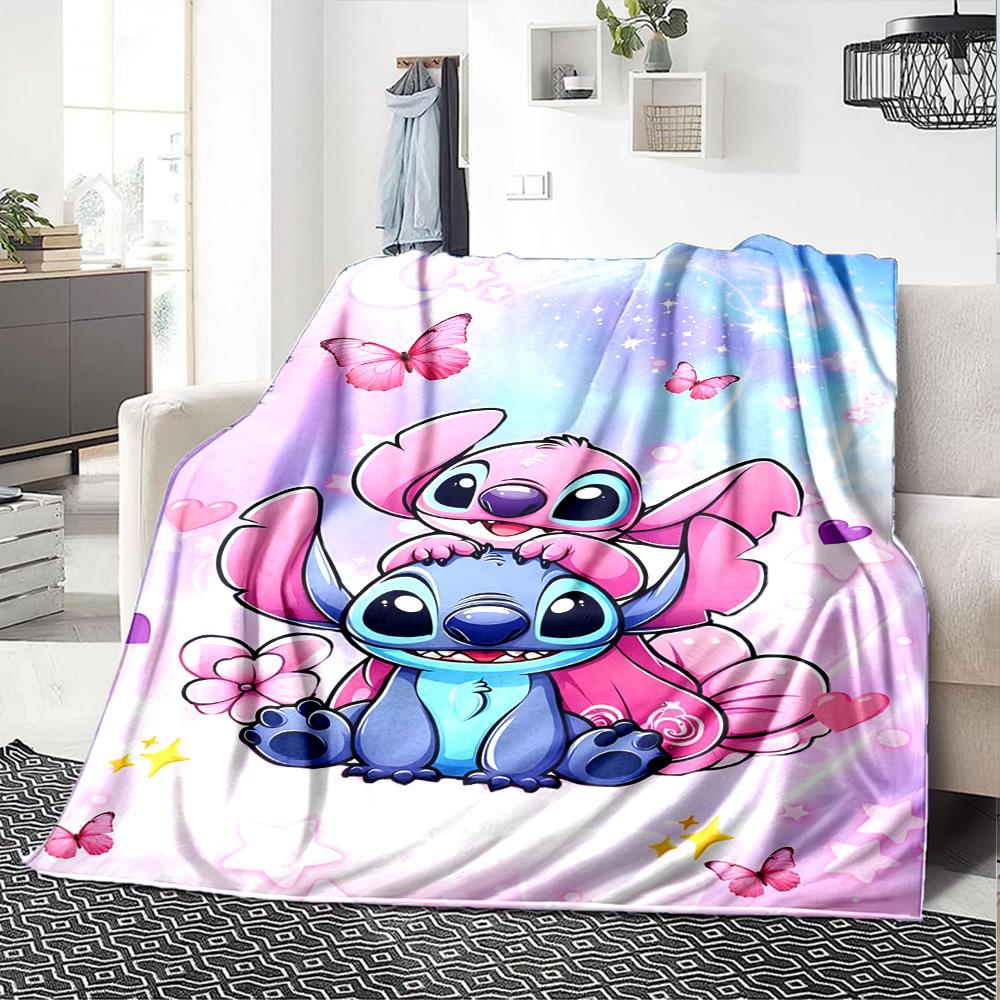 1pc S-Stitch13 Blanket, Gift, for Men and Women, Soft Blanket, Good for Sofa Bed Couch Travel, Lightweight Flannel Blanket