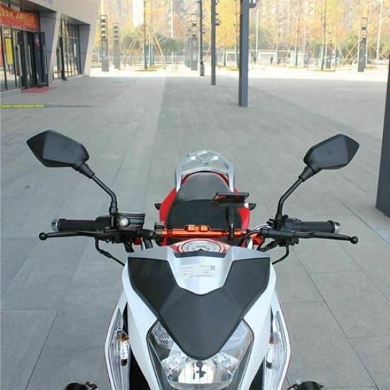 2x 7/8" Motorcycle Rear View Side Mirrors For Suzuki Honda ATV Bike Handle Bar