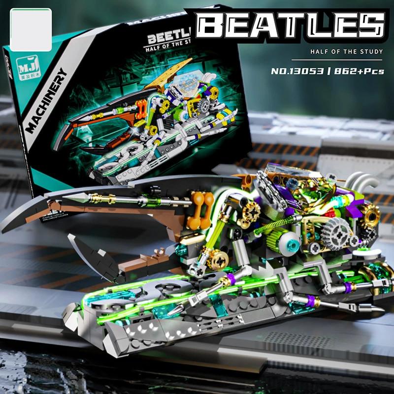 Mechanical Shark Semi Building Blocks Toys With Lights For Kids Play Educational