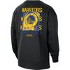 Nike X NBA Collaboration Golden State Warriors Courtside Loose Fit Crew Neck Casual Long Sleeve T-Shirt Men Tops Black HQ0673-010