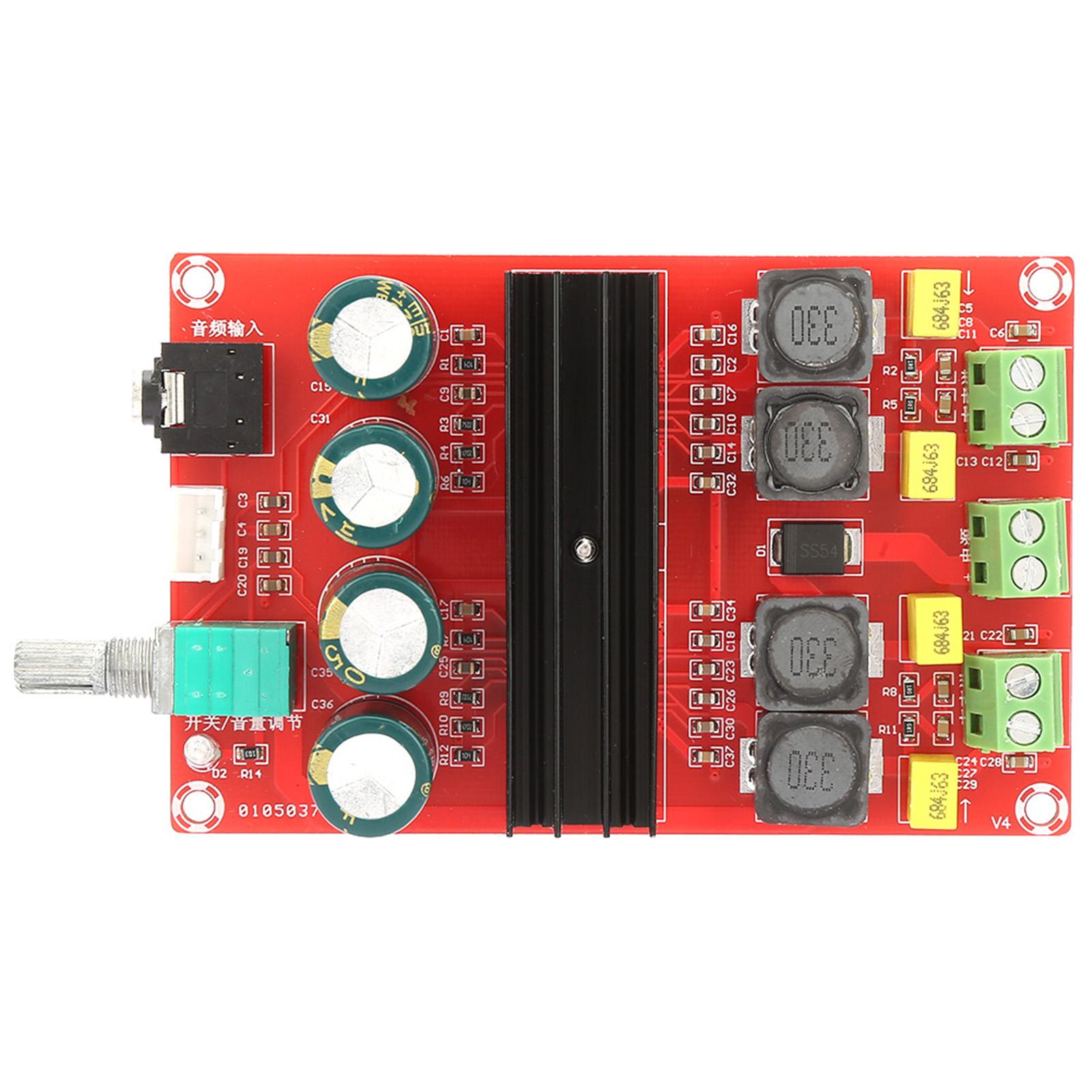 

DC1224V Висока потужність 2*100Вт Двоканальний цифровий підсилювач Аудіо плата Стерео підсилювач
