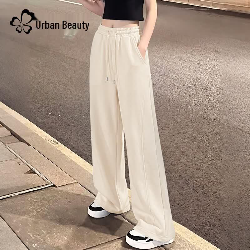Women's High-Waist Straight-Leg Wide-Leg Casual Pants