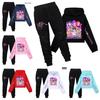 Hunters Kpop Demon Pattern Print Kids Hoodie Pants Set Fashion Clothing Gift