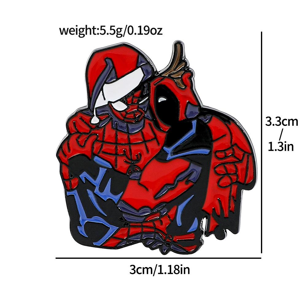 89 Spider-Man Alloy Brooch Marvel Superhero Spider-Man Metal Badge Backpack Jacket Personalized Decoration