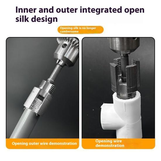Integrated Internal External Pipe Threading Tool Heavy-Duty Universal Dual-Function Pipe Thread Cutting Tool PVC Pipe Threader