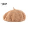 Stylish Travel Headgear Women Wool Beret Hat, Elegant Classic Solid Color Winter French Style Hat Cap, Soft Breathable Blend Headwear for Ladies