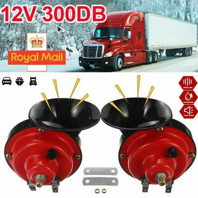 2X 300DB Klakson Pneumatyczny Ślimak Samochodowy 12V Ciężarówka Samochód Dostawczy SUV RV Pociąg Ciężarówka Łódź Głośny Kamper Uniwersalny