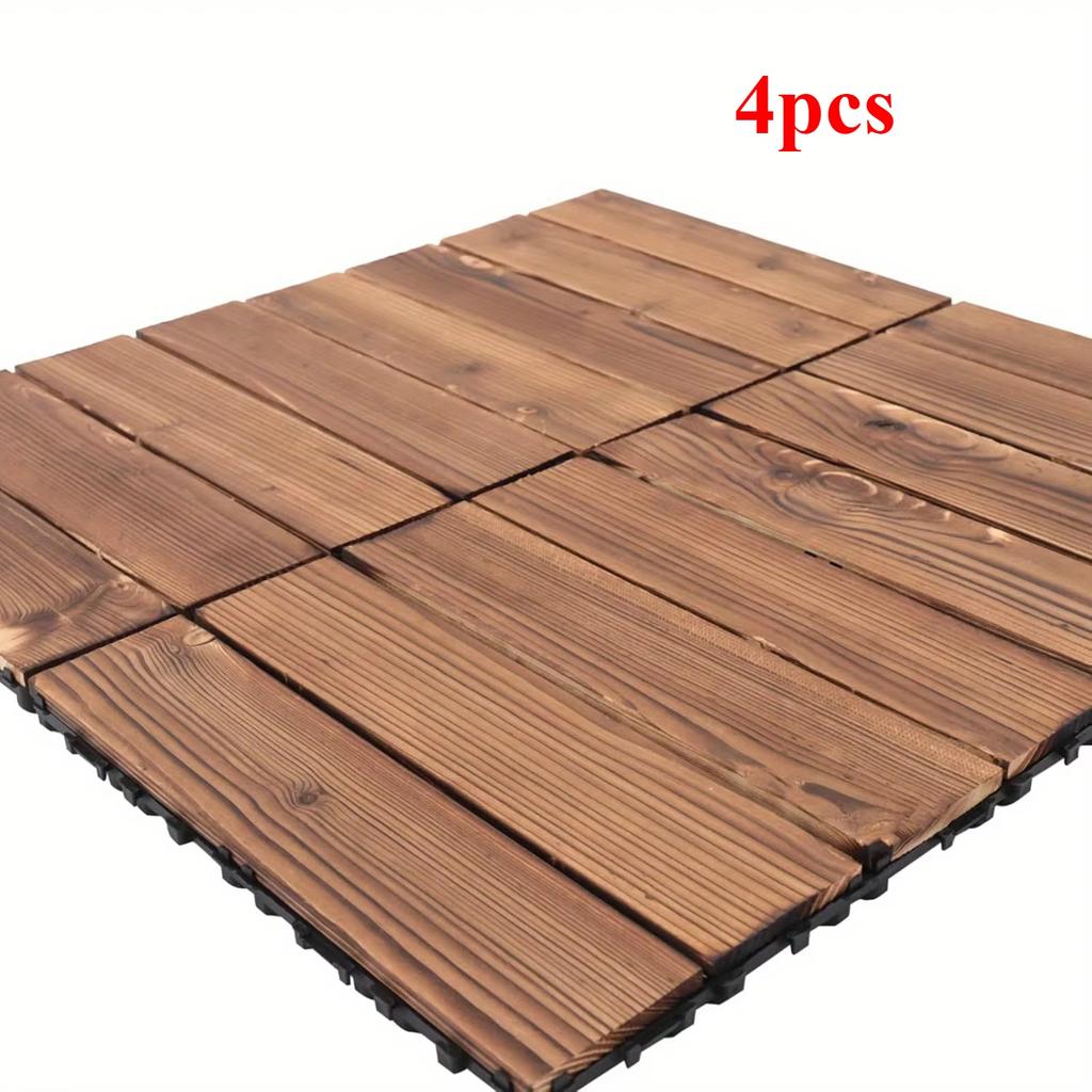 1pc Wooden floor tiles, outdoor terrace balcony DIY splicing installation, courtyard floor tiles