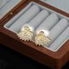 2024 swan pearl stud earrings light luxury high-end temperament earrings silver needle European and American fashion versatile earrings women