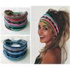 4 STÜCKE Boho Mode Breite Stirnbänder Schweißabsorbierendes Kopftuch Böhmische Haaraccessoires für Sport Tennis Fitnessstudio Übung MIAO-US