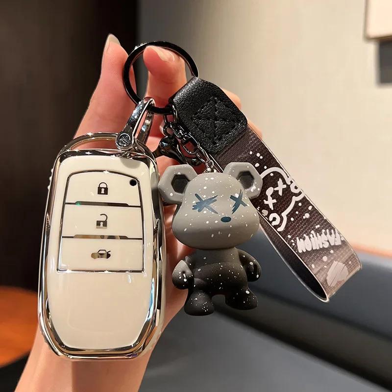 Fashion TPU Car Key Case Full Cover Shell Fob For Toyota Corolla Altis Auris Aygo Yaris Camry RAV4 Verso TC IM Shell Accessories