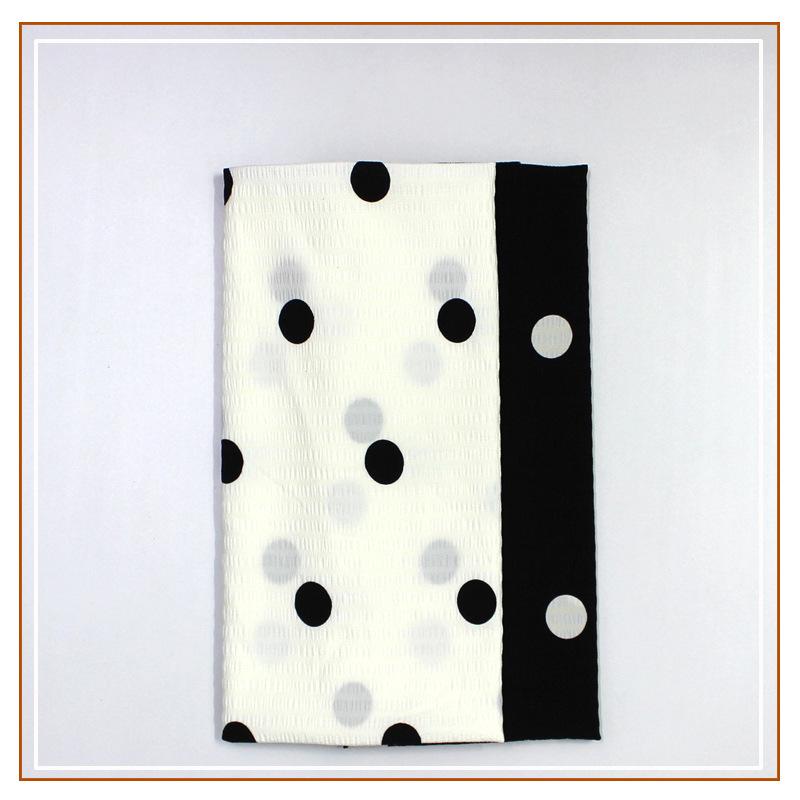 Striped Polka Dot Stretchy Crepe Dress