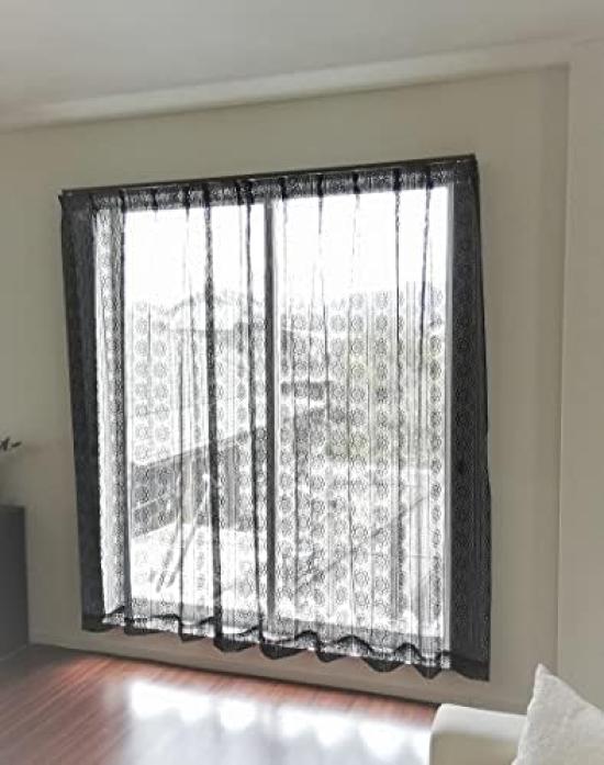 Kaei Lace Lace Set of Made In Size Lightly Fluttering In the These Curtains Let In Modern and with Just the Right Amount of Sheer for a Tranquil Width