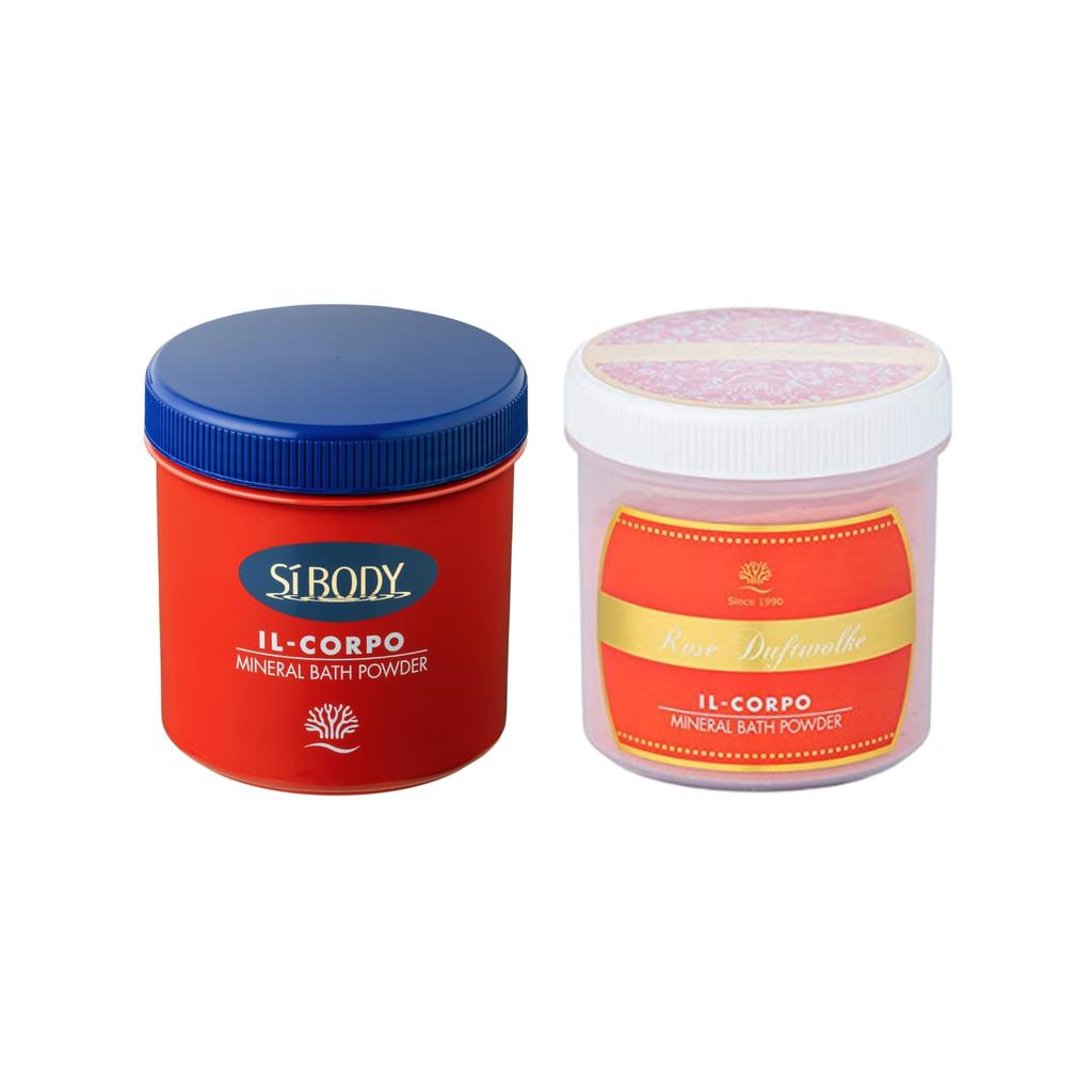 Il Corpo Mineral Bath 600g Rose 600g Snow Seaweed Bath Hot Moisturizing Powder, Original, (30 Servings) + Duftwolke, (30 Servings), Additive-Free,