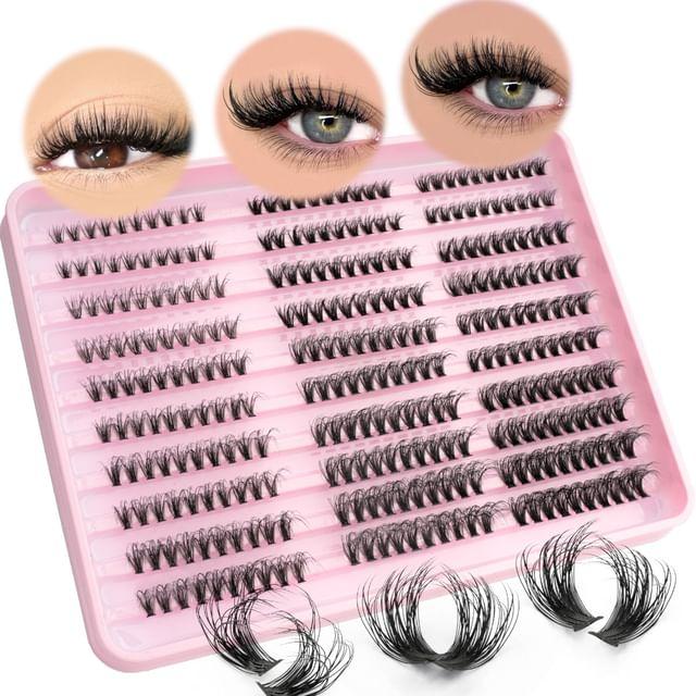 Lashie - Set: Curl Multipack False Eyelashes Cluster (Various Designs)