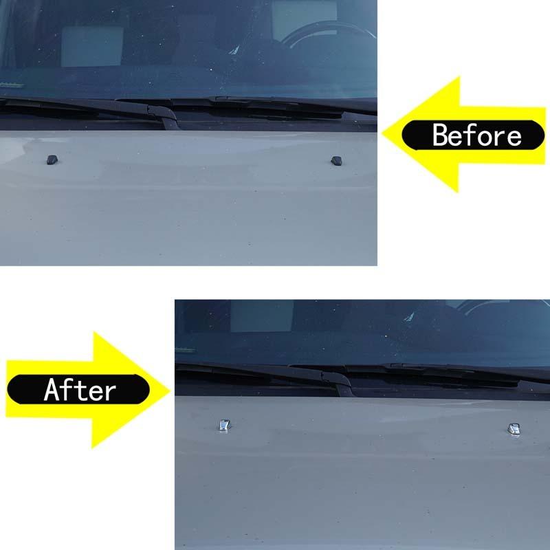 For Land Rover Discovery 3/4 LR3 LR4 2004-2016 ABS Bright Silver Car Front Wiper Nozzle Cover Trim Car Accessories